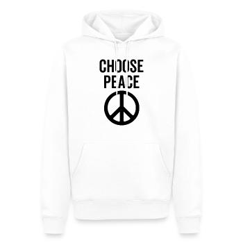 Choisissez la paix - Sweat à capuche Premium bio Homme - blanc - Devant - Nico (187cm)