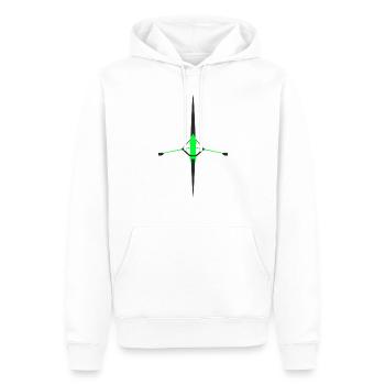 Ramer - Sweat à capuche Premium bio Homme - blanc - Devant - Nico (187cm)