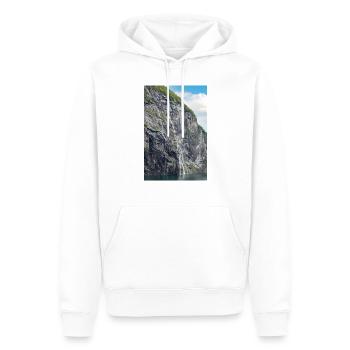 Brudesløret Wasserfall (Brautschleier) Geiranger - Männer Premium Bio Hoodie - Weiß - Vorne - Nico (187cm)