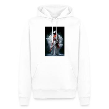 White Samurai - Men’s Premium Organic Hoodie - white - Front - Nico (187cm)