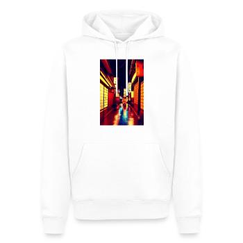 Straße 1 - Männer Premium Bio Hoodie - Weiß - Vorne - Nico (187cm)