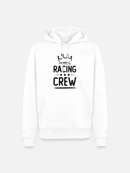Racing Crew - Männer Premium Bio Hoodie - Weiß