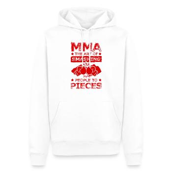 Mma Arts académiques mixtes - Sweat à capuche Premium bio Homme - blanc - Devant - Nico (187cm)