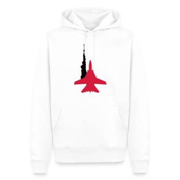 fighter jet missile launch - Men’s Premium Organic Hoodie - white - Front - Nico (187cm)