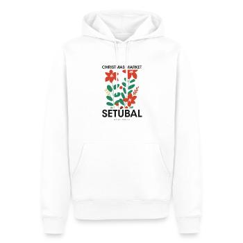 Weihnachtsmarkt Setubal Poster Portugal 1960 - Männer Premium Bio Hoodie - Weiß - Vorne - Nico (187cm)