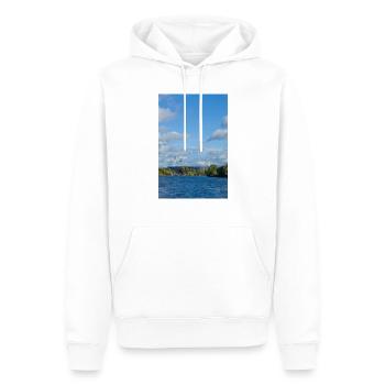 Weserstadion - Männer Premium Bio Hoodie - Weiß - Vorne - Nico (187cm)