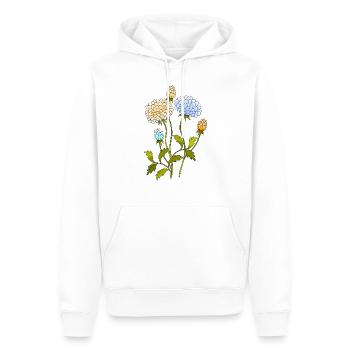 Fleur - Sweat à capuche Premium bio Homme - blanc - Devant - Nico (187cm)