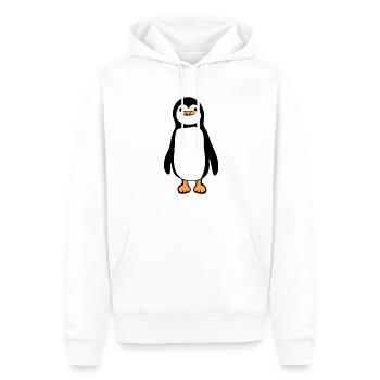 Ein kleiner Pinguin, süß und friedvoll - Männer Premium Bio Hoodie - Weiß - Vorne - Nico (187cm)