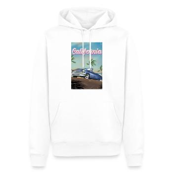 Affiche de voyage en voiture ancienne en Californie - Sweat à capuche Premium bio Homme - blanc - Devant - Nico (187cm)