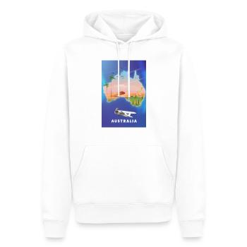 Australien Reisekarte - Männer Premium Bio Hoodie - Weiß - Vorne - Nico (187cm)