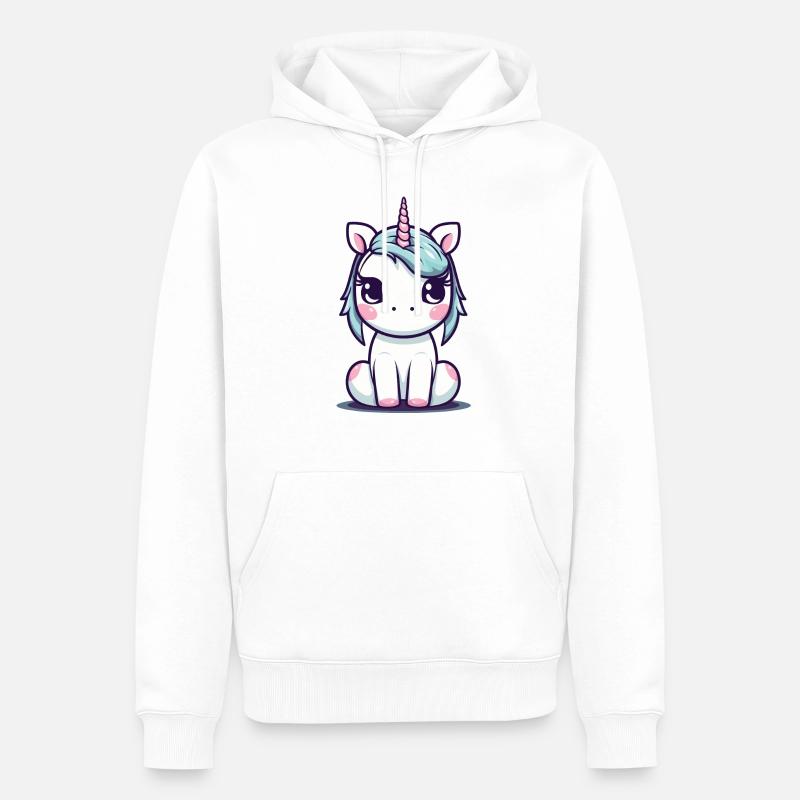 Ein Einhorn - Männer Premium Bio Hoodie - Weiß