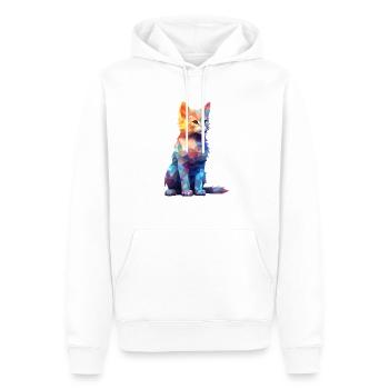 Chemises graphiques Sweet Cat - Sweat à capuche Premium bio Homme - blanc - Devant - Nico (187cm)
