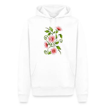 Fleur - Sweat à capuche Premium bio Homme - blanc - Devant - Nico (187cm)