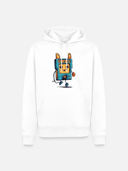 Jim the Walkman - Men’s Premium Organic Hoodie - white