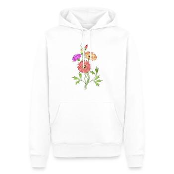 Fleur - Sweat à capuche Premium bio Homme - blanc - Devant - Nico (187cm)