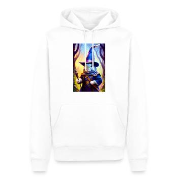 Rabbit Wizard - Men’s Premium Organic Hoodie - white - Front - Nico (187cm)