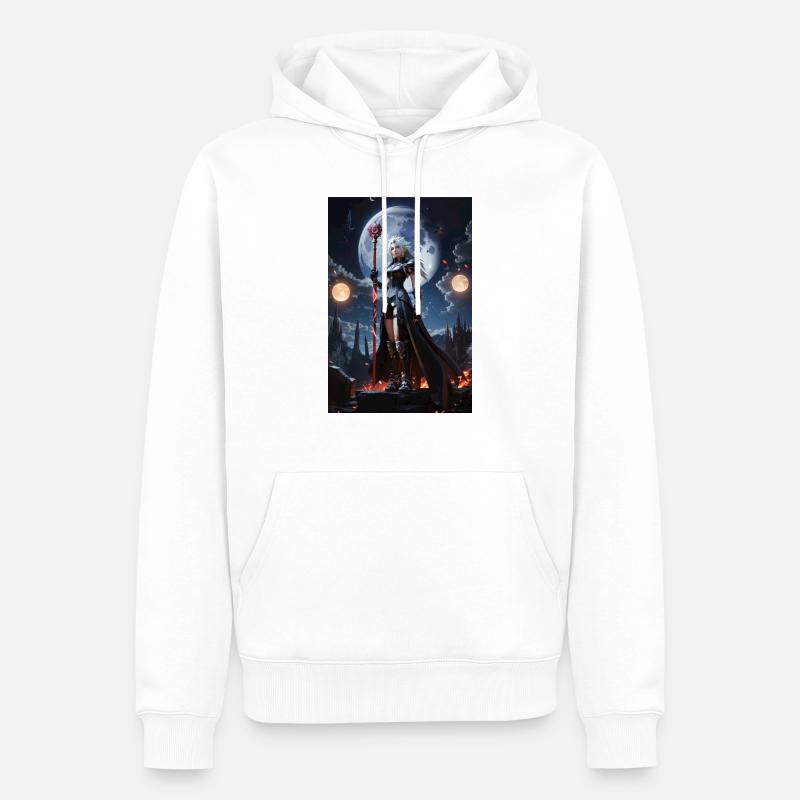 AI 3D Version 51 - Männer Premium Bio Hoodie - Weiß