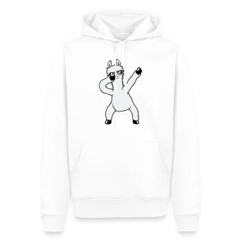Drôle de Dabbing Dab Dance Llama Cool Lunettes de soleil - Sweat à capuche Premium bio Homme - blanc - Devant - Nico (187cm)