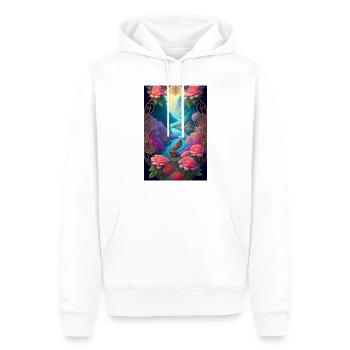Le Paradis enchanteur (Jones) - Sweat à capuche Premium bio Homme - blanc - Devant - Nico (187cm)