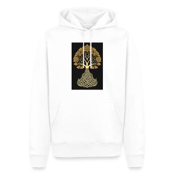 Keltischer Lebensbaum - Männer Premium Bio Hoodie - Weiß - Vorne - Nico (187cm)