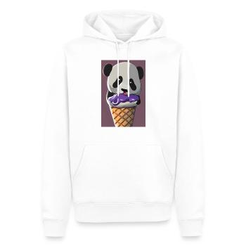 Eis Panda - Männer Premium Bio Hoodie - Weiß - Vorne - Nico (187cm)