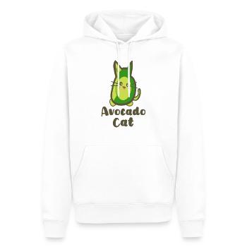 Drôle d’avocat chat kawaii - Sweat à capuche Premium bio Homme - blanc - Devant - Nico (187cm)