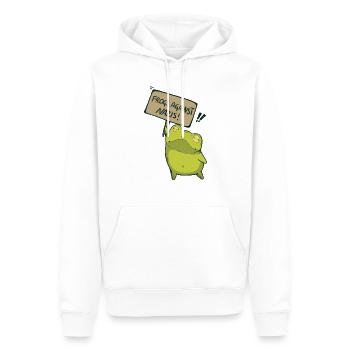 Des grenouilles contre les nazis - Sweat à capuche Premium bio Homme - blanc - Devant - Nico (187cm)