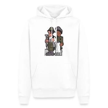 Aliança Povo-MFA - Sweat à capuche Premium bio Homme - blanc - Devant - Nico (187cm)