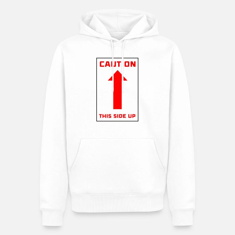 This Side Up - Männer Premium Bio Hoodie - Weiß