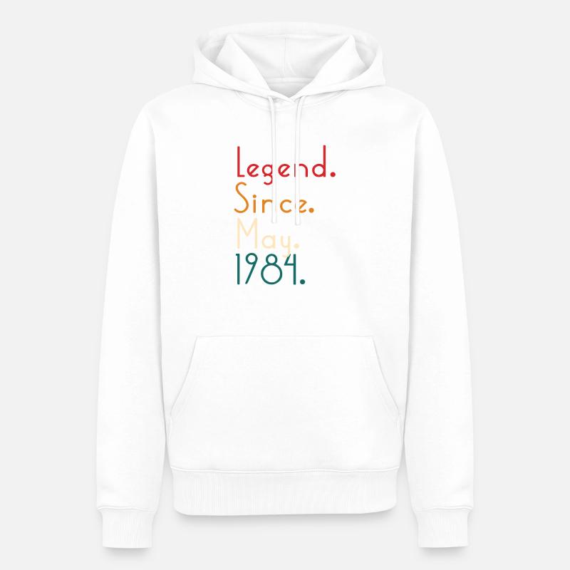 Legend Since May 1984 - Sweat à capuche Premium bio Homme - blanc