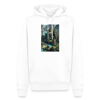 Monsterisland - Männer Premium Bio Hoodie - Weiß - Vorne - Nico (187cm)