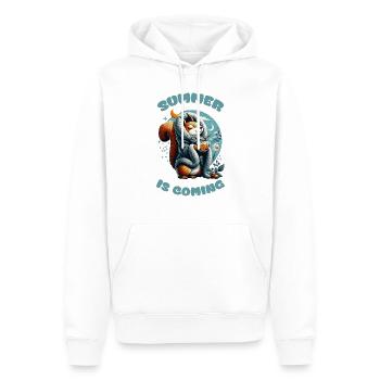 Summer is Coming - Men’s Premium Organic Hoodie - white - Front - Nico (187cm)