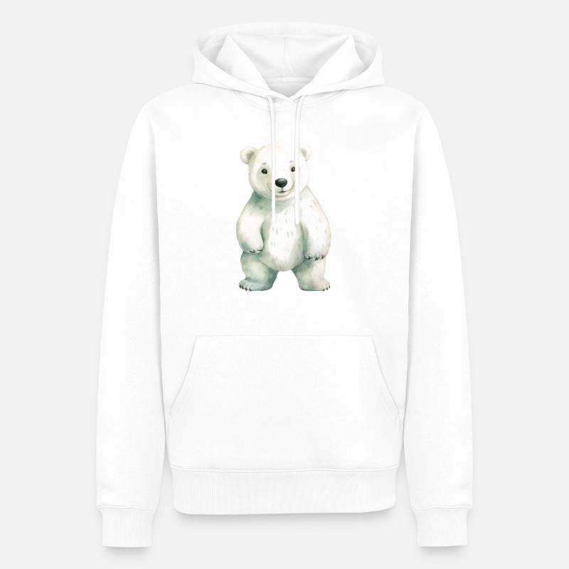 Eisbär Eisbär Klassenmaskottchen - Männer Premium Bio Hoodie - Weiß