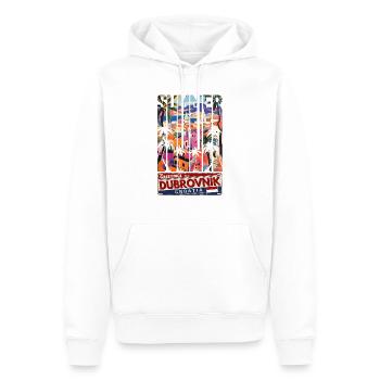 Croatie Croatie Voyage d’été Croatie Dubrovnik - Sweat à capuche Premium bio Homme - blanc - Devant - Nico (187cm)