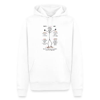 Das ist Noah Familienzauber - Männer Premium Bio Hoodie - Weiß - Vorne - Nico (187cm)