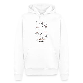 Das ist Olivia Fantasiereiche Welten - Männer Premium Bio Hoodie - Weiß - Vorne - Nico (187cm)