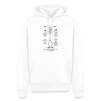 Das ist Paul Herz für Gerechtigkeit - Männer Premium Bio Hoodie - Weiß - Vorne - Nico (187cm)