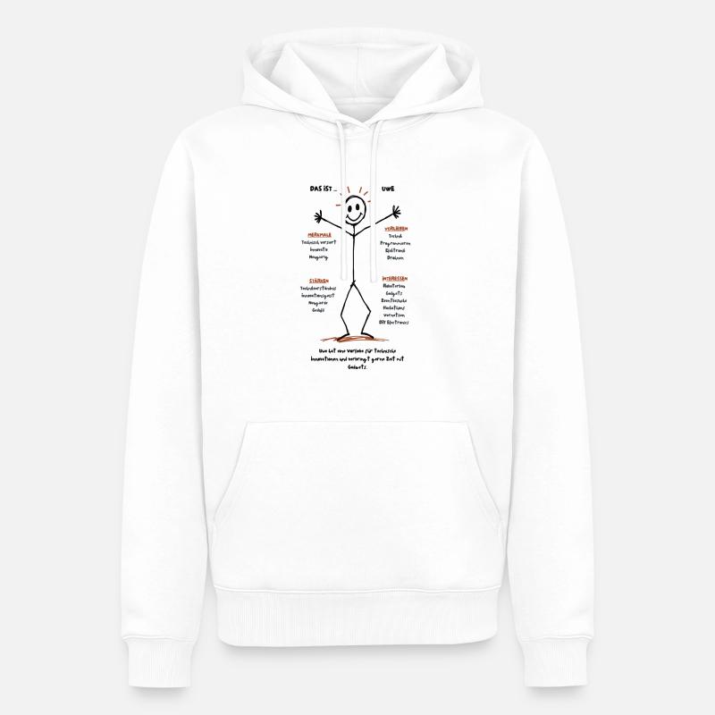 Das ist Uwe Technikenthusiast - Männer Premium Bio Hoodie - Weiß