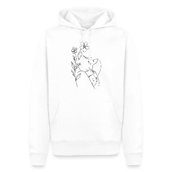 Mama liebt dich Mama Blumen Frauen Valentinstag - Männer Premium Bio Hoodie - Weiß - Vorne - Nico (187cm)