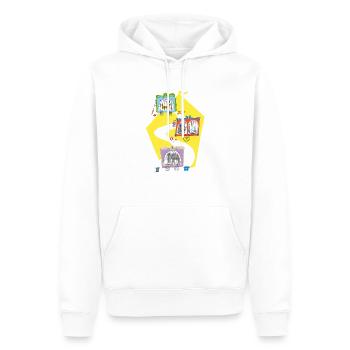 zoo animal circus - Men’s Premium Organic Hoodie - white - Front - Nico (187cm)