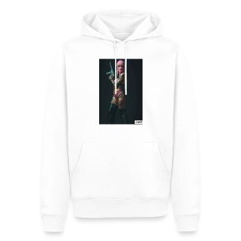 Lonely Bonnie - Männer Premium Bio Hoodie - Weiß - Vorne - Nico (187cm)