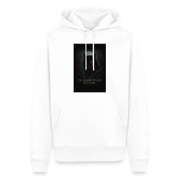 Shadow Alpha – Mystic Wolf (Schattenwolf) - Männer Premium Bio Hoodie - Weiß - Vorne - Nico (187cm)