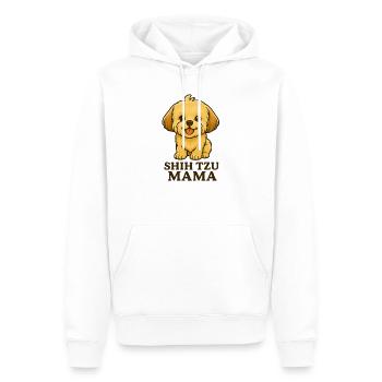 Tiny Paws Fun Logo Shih Tzu Mama - Männer Premium Bio Hoodie - Weiß - Vorne - Nico (187cm)