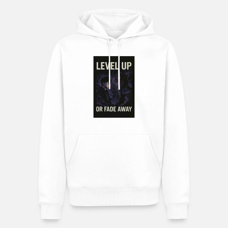 Mise à niveau en solo - Sweat à capuche Premium bio Homme - blanc