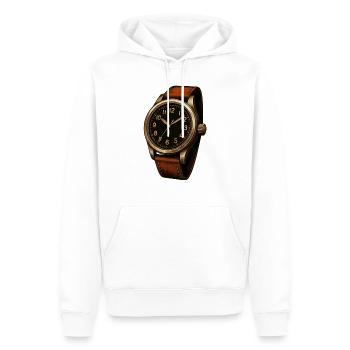 Fliegeruhr für Uhrensammler von Vintageuhren - Männer Premium Bio Hoodie - Weiß - Vorne - Nico (187cm)