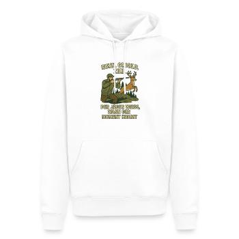 Auf zu einer Jagt! - Männer Premium Bio Hoodie - Weiß - Vorne - Nico (187cm)