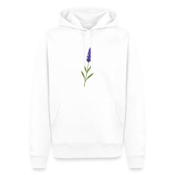 Fleur de lavande – un art naturel délicat - Sweat à capuche Premium bio Homme - blanc - Devant - Nico (187cm)