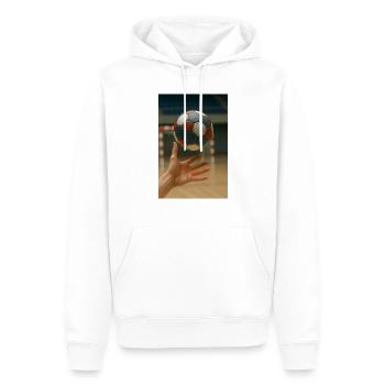 Handball - Männer Premium Bio Hoodie - Weiß - Vorne - Nico (187cm)