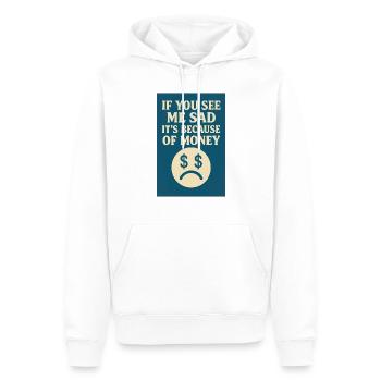 Wegen des Geldes - Männer Premium Bio Hoodie - Weiß - Vorne - Nico (187cm)
