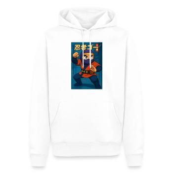 Cartoon Ninja Go Japan - Men’s Premium Organic Hoodie - white - Front - Nico (187cm)